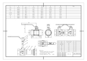 Brass Ball Valve Drawing
