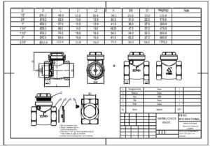 Brass Horizontal NRV Drawing